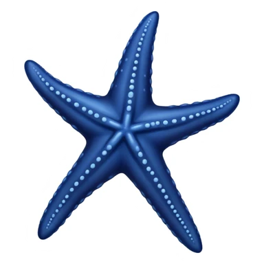 dark Blue starfish no face sticker