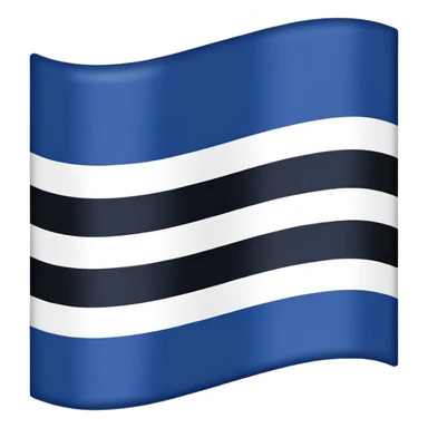 Bandera con tres líneas  arriba con azul oscuro el medio blanco y  abajo negro sticker