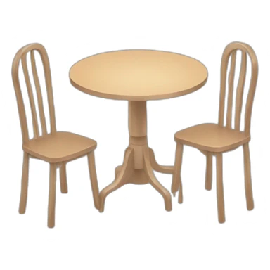 2 chair 2 table sticker