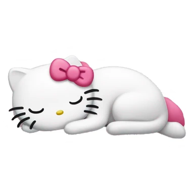 Hello kitty sleeping sticker