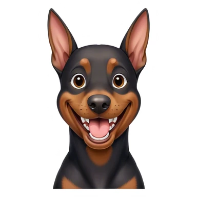 Laughing Doberman sticker