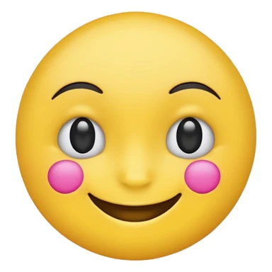 Generic Yellow emoji with pink under eye patches sticker