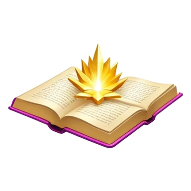 Un libro con un aura de colores vibrantes, con destellos dorados flotando a su alrededor,  un rayo de luz atravesándolo, simbolizando la explosión de creatividad sin miedo. 🌟🎨✨ sticker