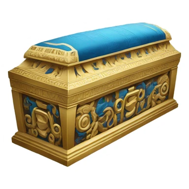 sarcophagus gold blue white black , full body  sticker