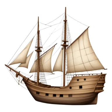 historical wooden sailing ship sticker