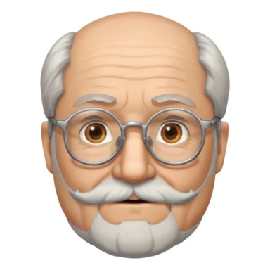 elderly glasses man with beard sticker
