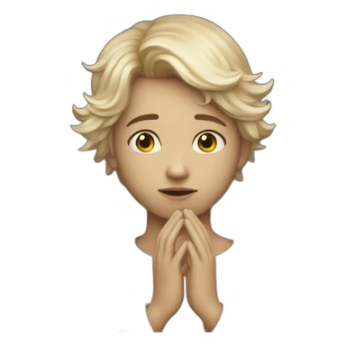 Angel triste con alas sticker