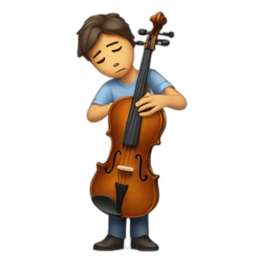 sad violin sticker