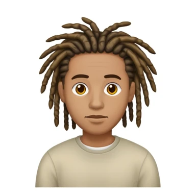 Medium tone man with short dreads sticker