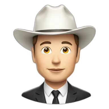 elon musk with hat x symbol sticker
