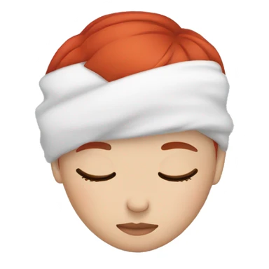White red short hair girl sleeping sticker