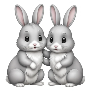 two rabbits colllobrating sticker