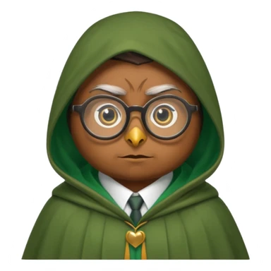 owl professor in green cloak sticker