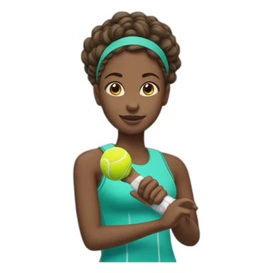Fille qui fait du tennis sticker