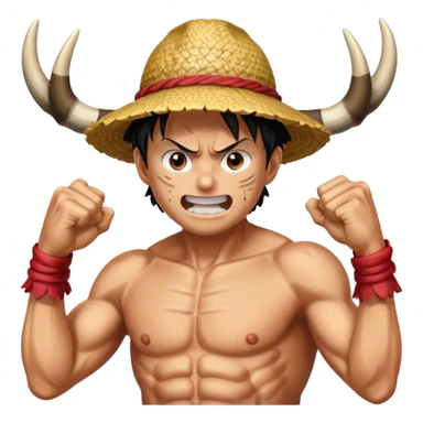 Luffy fighting Kaifo sticker