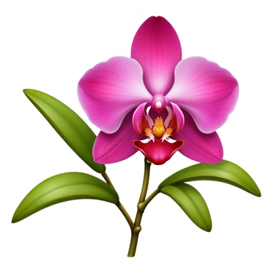 Pink and red Orchid sticker