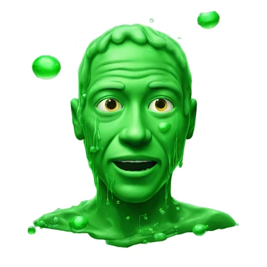 A man covered in green goo with alien behind him  sticker