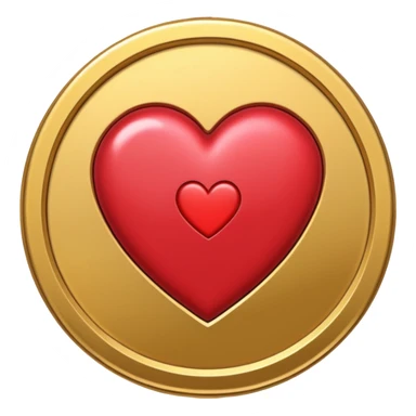 vilet coin with heart sticker