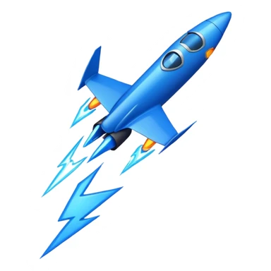 Blue Thunder, bold and dynamic, electric blue, energetic sticker