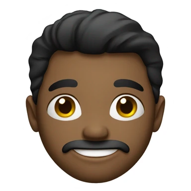 black smirk face sticker