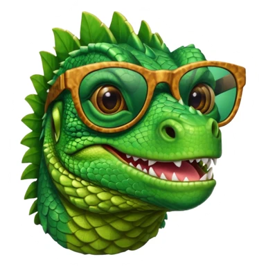 capitalist iguana head with sunglasses sticker