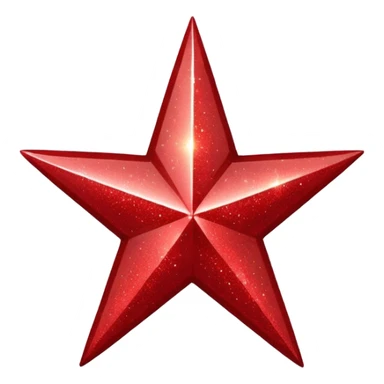 red glitter star sticker