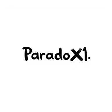 ParadoX1 streamer logo, hand-drawn doodle style, creative and casual sticker