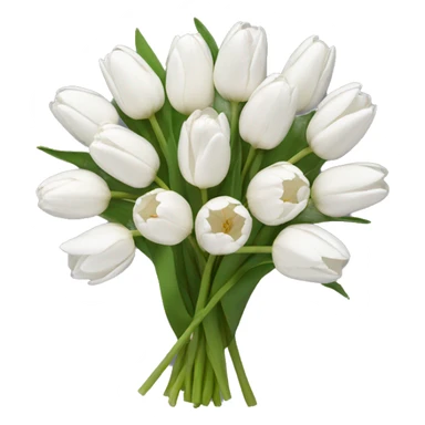 white tulip bouquet  sticker