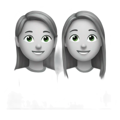 two students talking to each other sticker