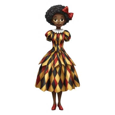 arlequin dress sticker