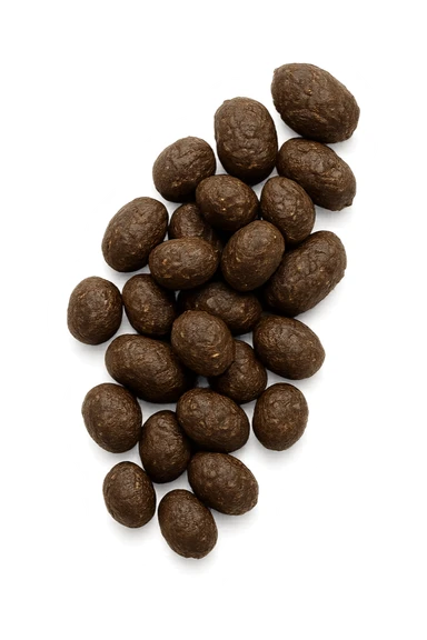 FECI DI ANIMALE A PALLINI VISTE DALL'ALTO, iperrealistico 4k, ISOLATA SU SFONDO BIANCO sticker