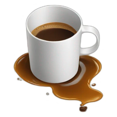 spilled coffee cup sticker