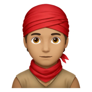 man with wearing red bandana sticker