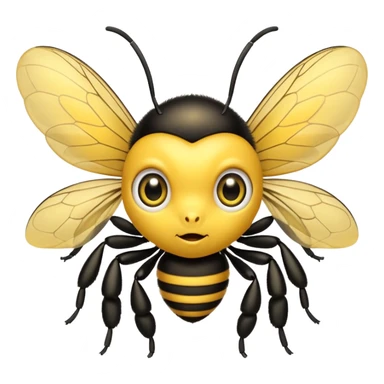 A surprised bee sticker