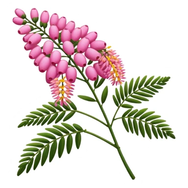 Pink Mimosa with flower  sticker