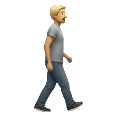 guy walking past moving cars sticker