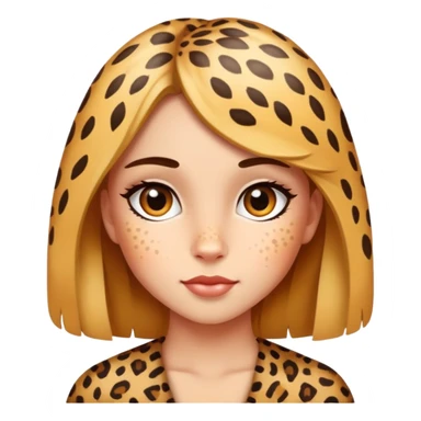 The girl is a leopard sticker