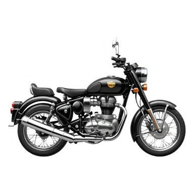 Royal Enfield in black colour  sticker