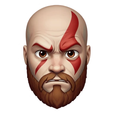 Visage de Kratos du jeu PlayStation sticker