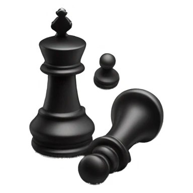 Black chess pawn single sticker