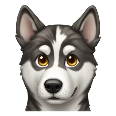 Brindle husky with brindle fur sticker