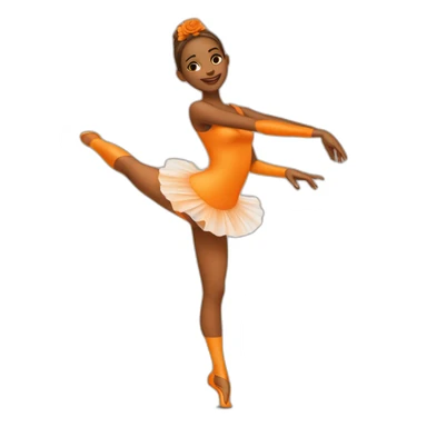 Une danseuse qui boit du jus d’orange sticker