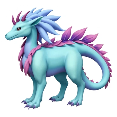 Meganium-Amaura-Suicune-Fakémon-fusion-creature (full body) sticker