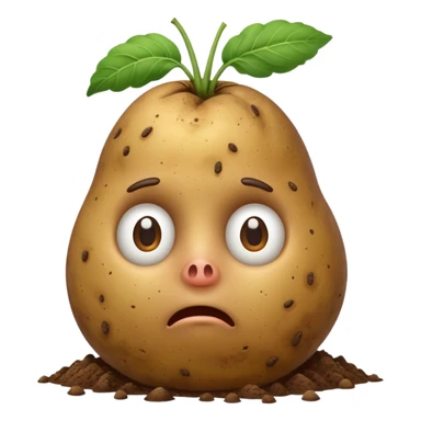 Potato that is confused sticker
