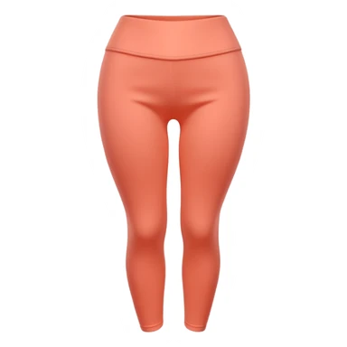 A 3D cartoon peach-coral leggin with gentle fabric folds and neat finish, isolated on plain background, Memoji-style. sticker