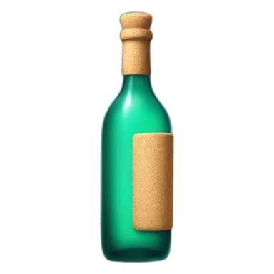 Bottle with Popping Cork sticker