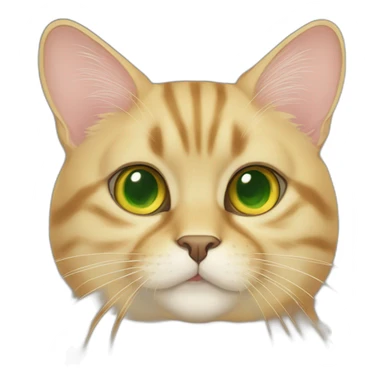Golden Chinchilla cat，green eyes sticker