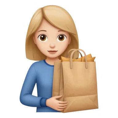 girl carrying a bag sticker