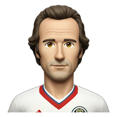 Franz Beckenbauer in his jersey 1974 sticker