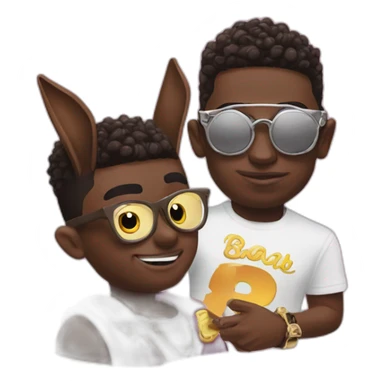 kodak black and bad bunny sticker